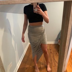 Akira gray asymmetrical skirt